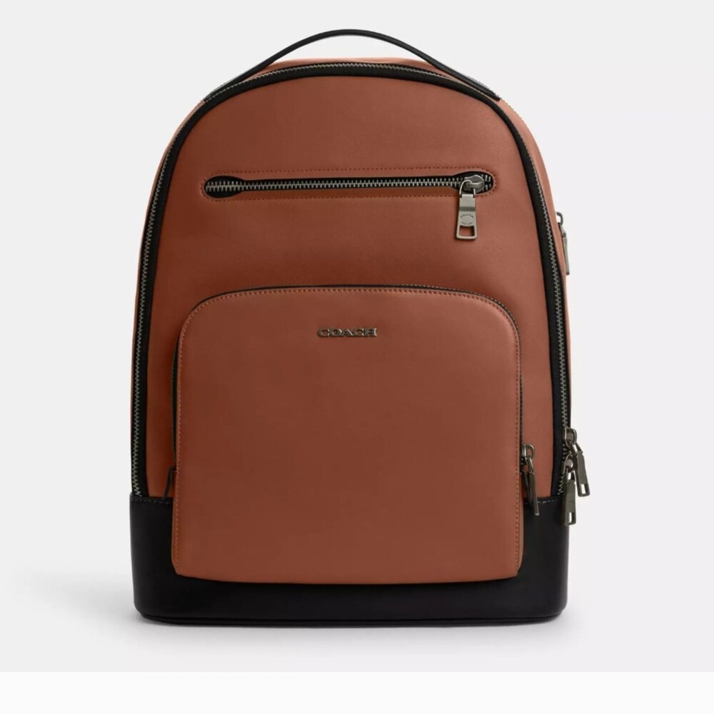 Coach Brown and Black Men's Backpack